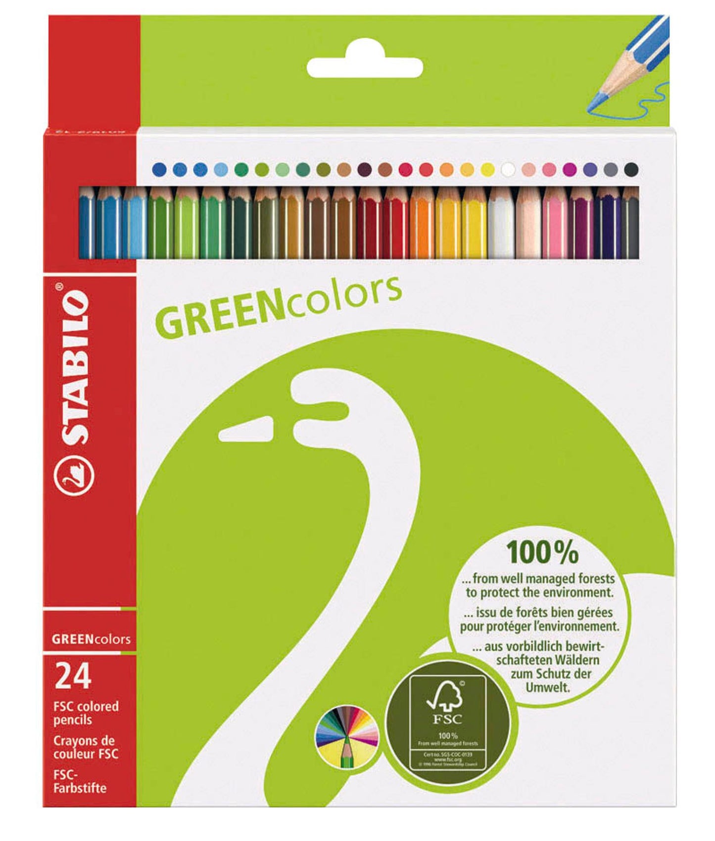 STABILO GREENcolors Buntstifte farbsortiert, St.
