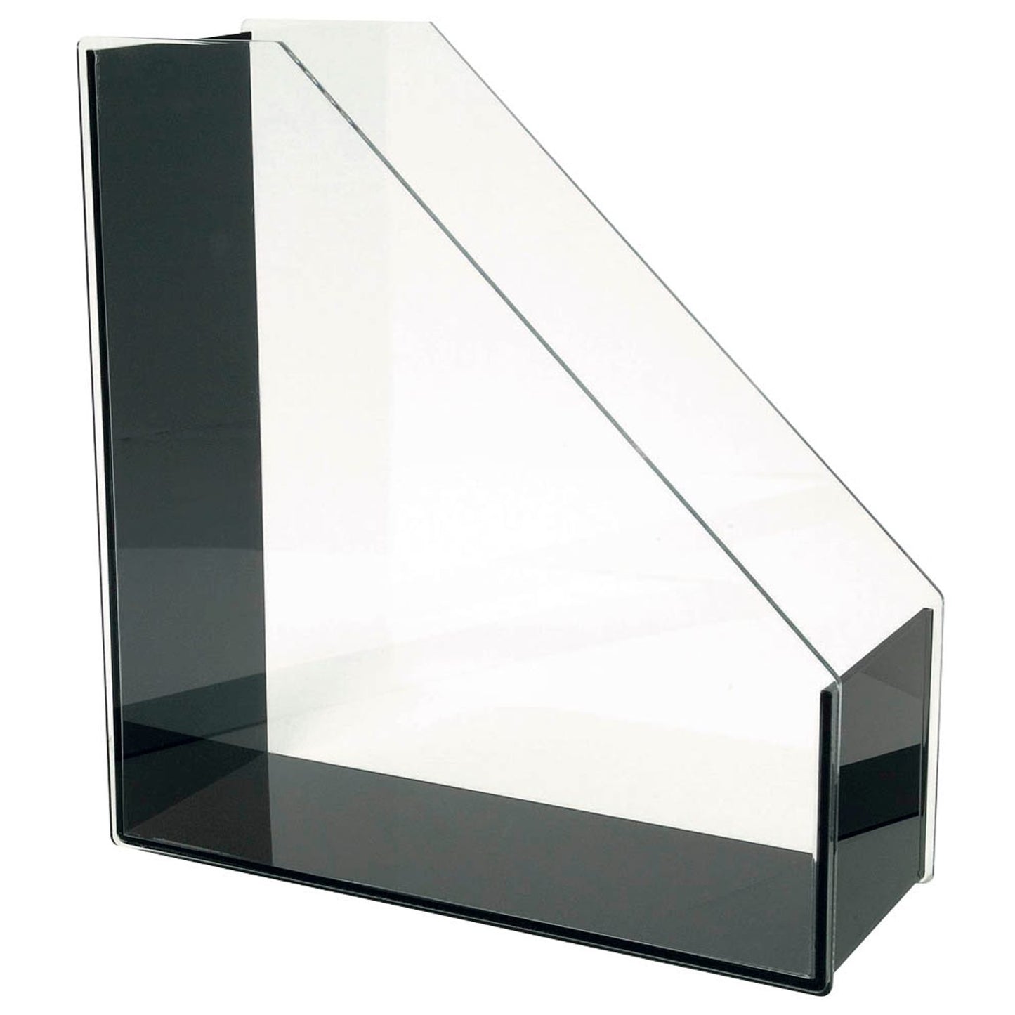 WEDO Stehsammler Acryl Exklusiv glasklar-schwarz Acryl, DIN A4 | 60 1301