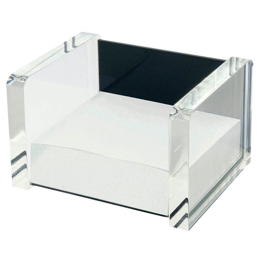 WEDO Zettelbox Acryl Exklusiv glasklar inkl. 500 Notizzettel | 60 7001
