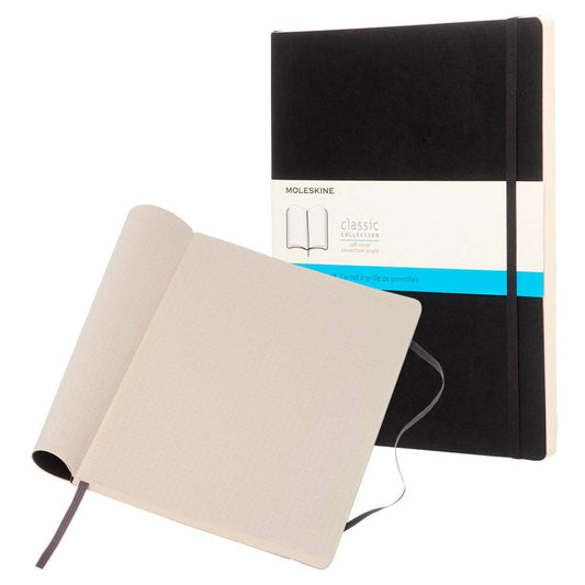 MOLESKINE Notizbuch Classic Collection flexibler Einband ca. DIN A4 punktraster, schwarz Softcover 192 Seiten | 8051272892758