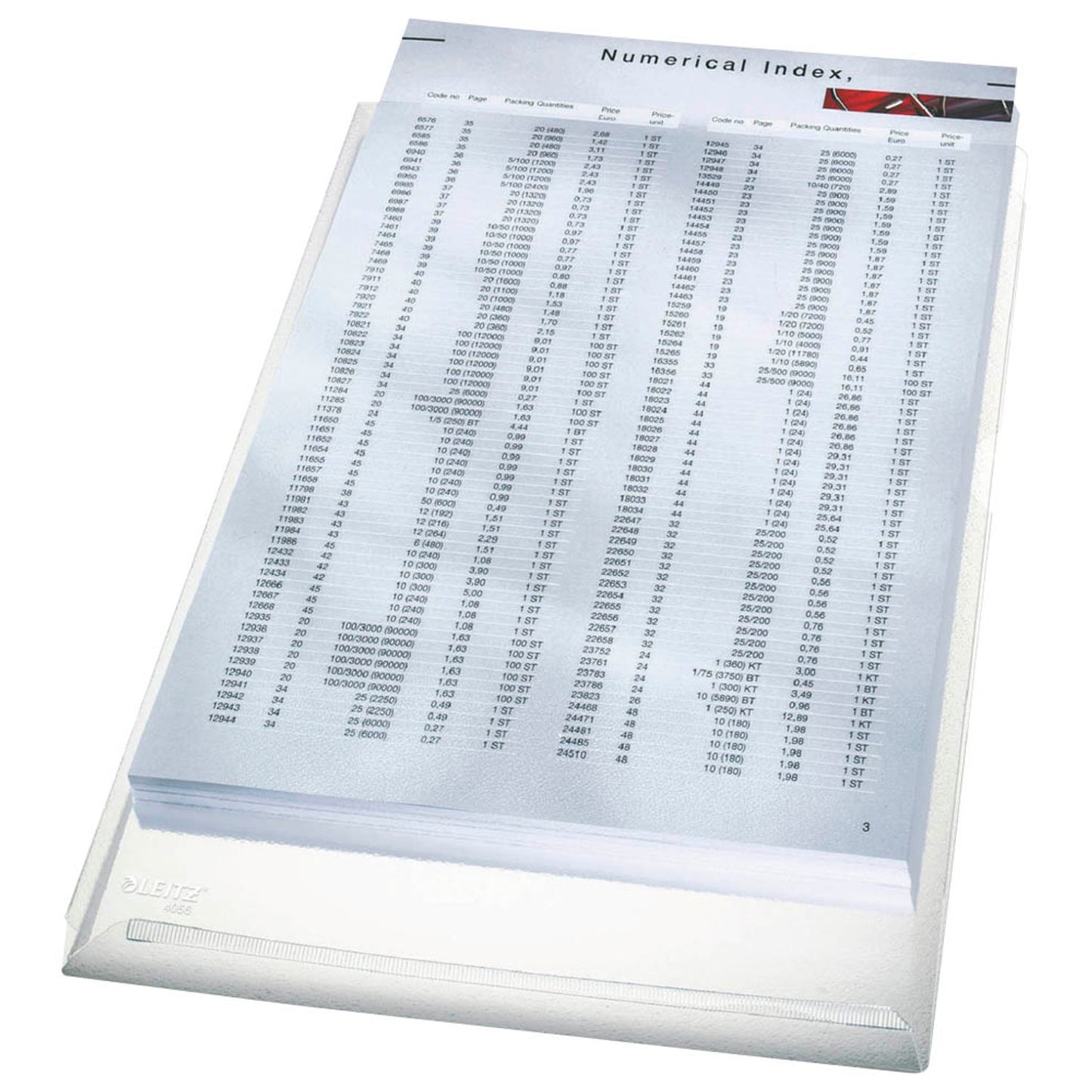 LEITZ Sichthüllen Sichthülle 4056 DIN A4 transparent genarbt 0,17 mm | 40563003 | 1 Pack = 5 St.