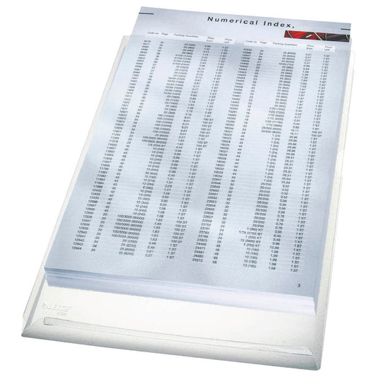 LEITZ Sichthüllen Sichthülle 4056 DIN A4 transparent genarbt 0,17 mm | 40563003 | 1 Pack = 5 St.
