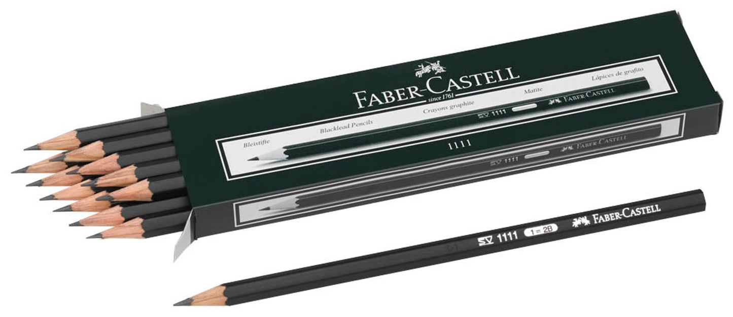 FABER-CASTELL 1111 Bleistifte schwarz, 12 St.