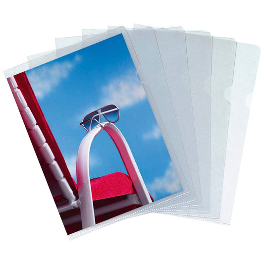 FALKEN Sichthüllen DIN A4 transparent genarbt 0,09 mm | 11297348 | 1 Pack = 100 St.