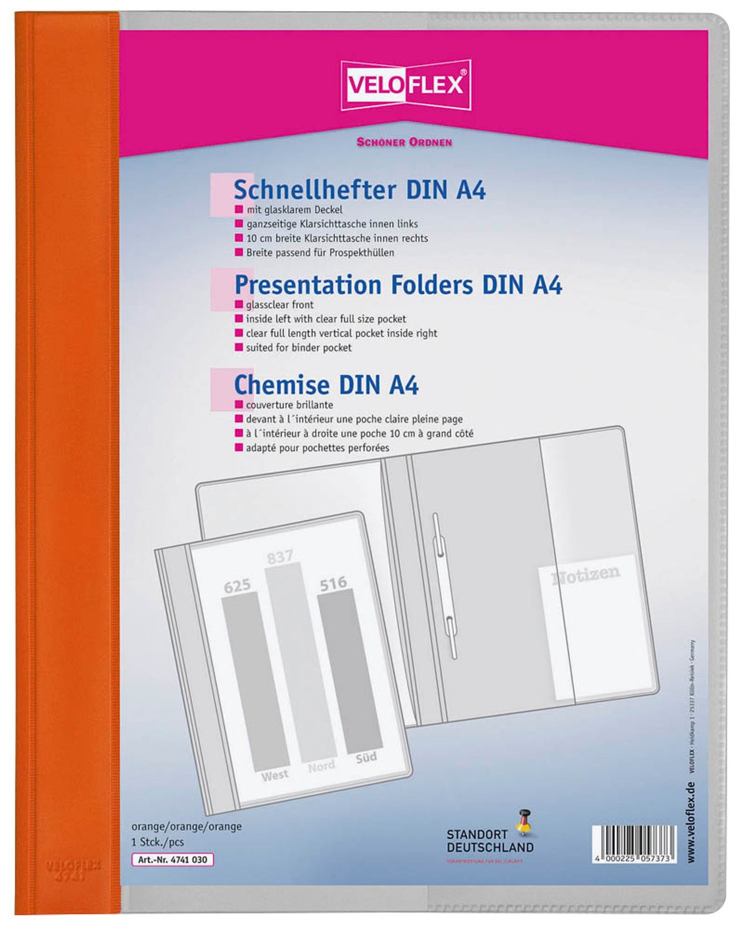 VELOFLEX Schnellhefter VELOFORM® Kunststoff DIN A4 überbreit