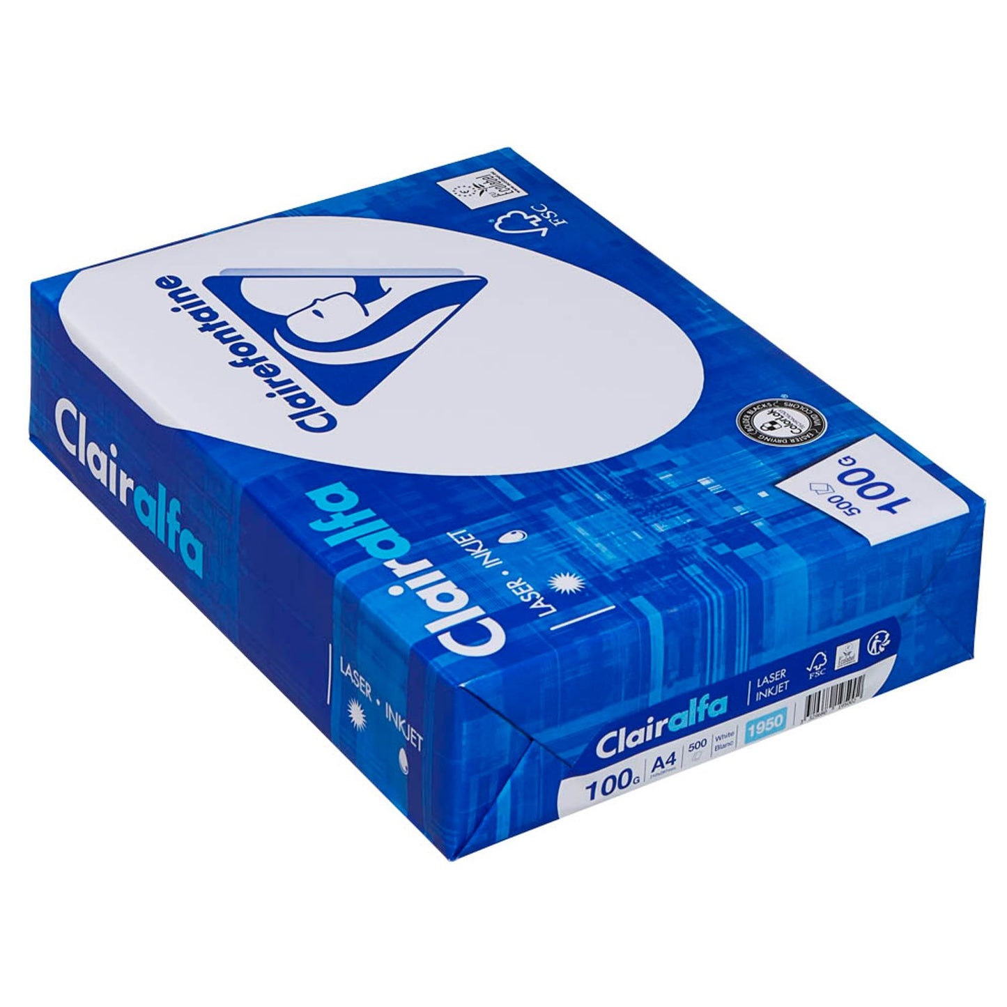 Clairefontaine Kopierpapier Clairalfa DIN A4 100 g/qm | 1950C | 1 Pack = 500 Blatt