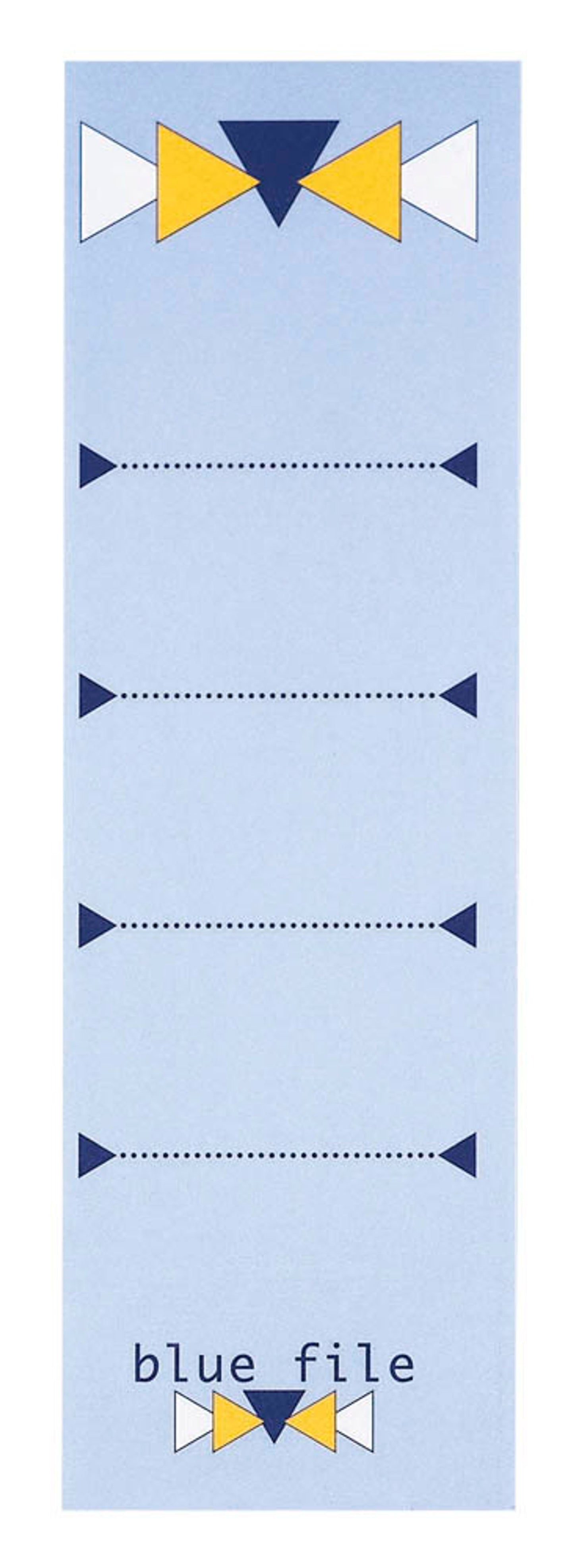 10 bluefile Ordneretiketten blue file blau