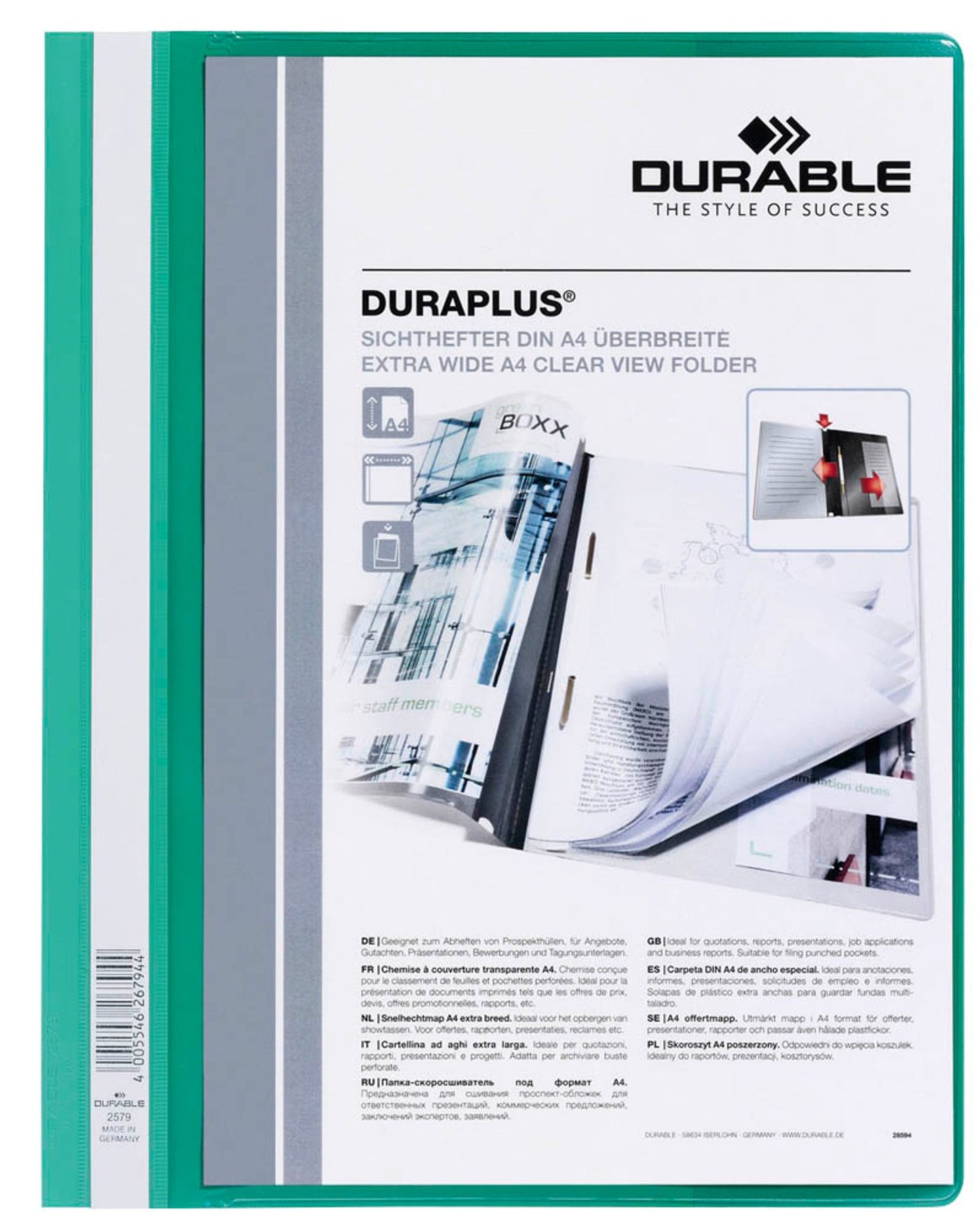 25 DURABLE Präsentationshefter DURAPLUS DIN A4 überbreit