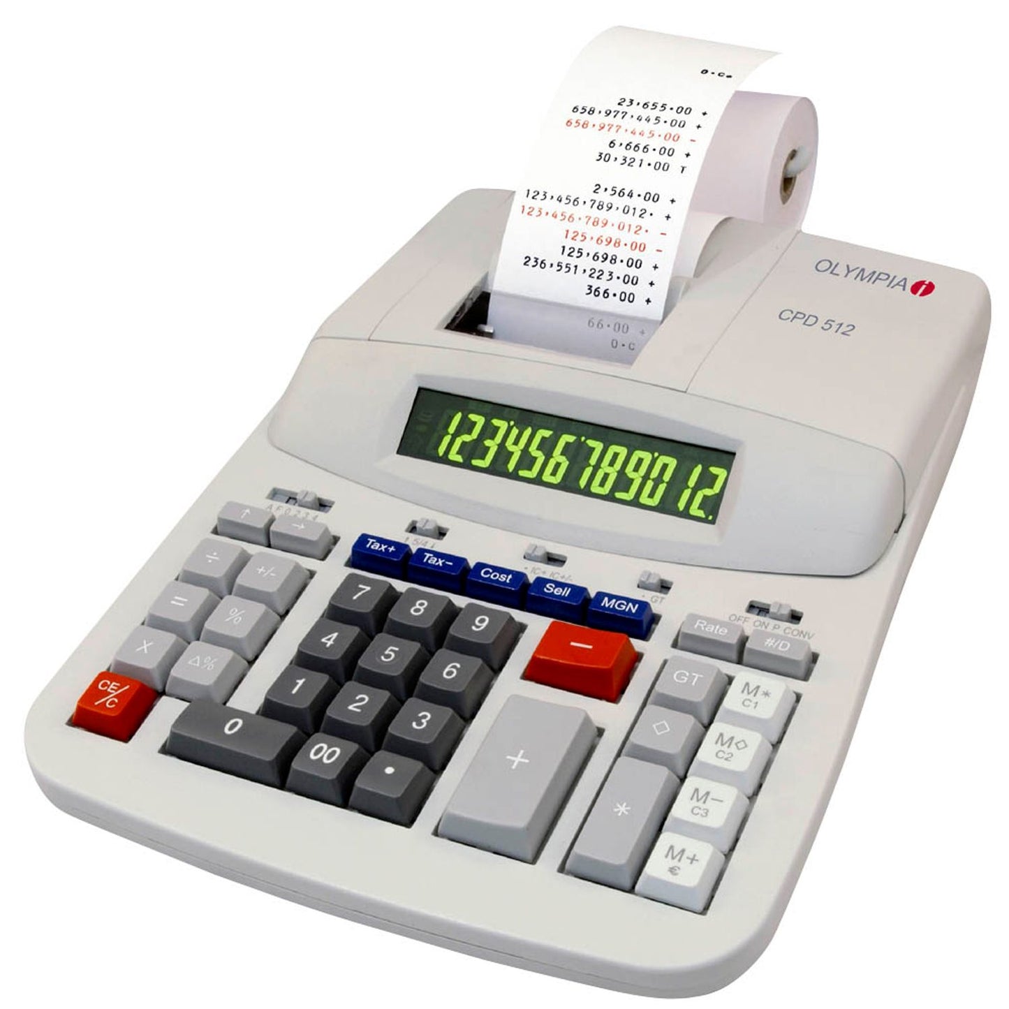 OLYMPIA CPD 512 Tischrechner druckend lichtgrau | 944837002