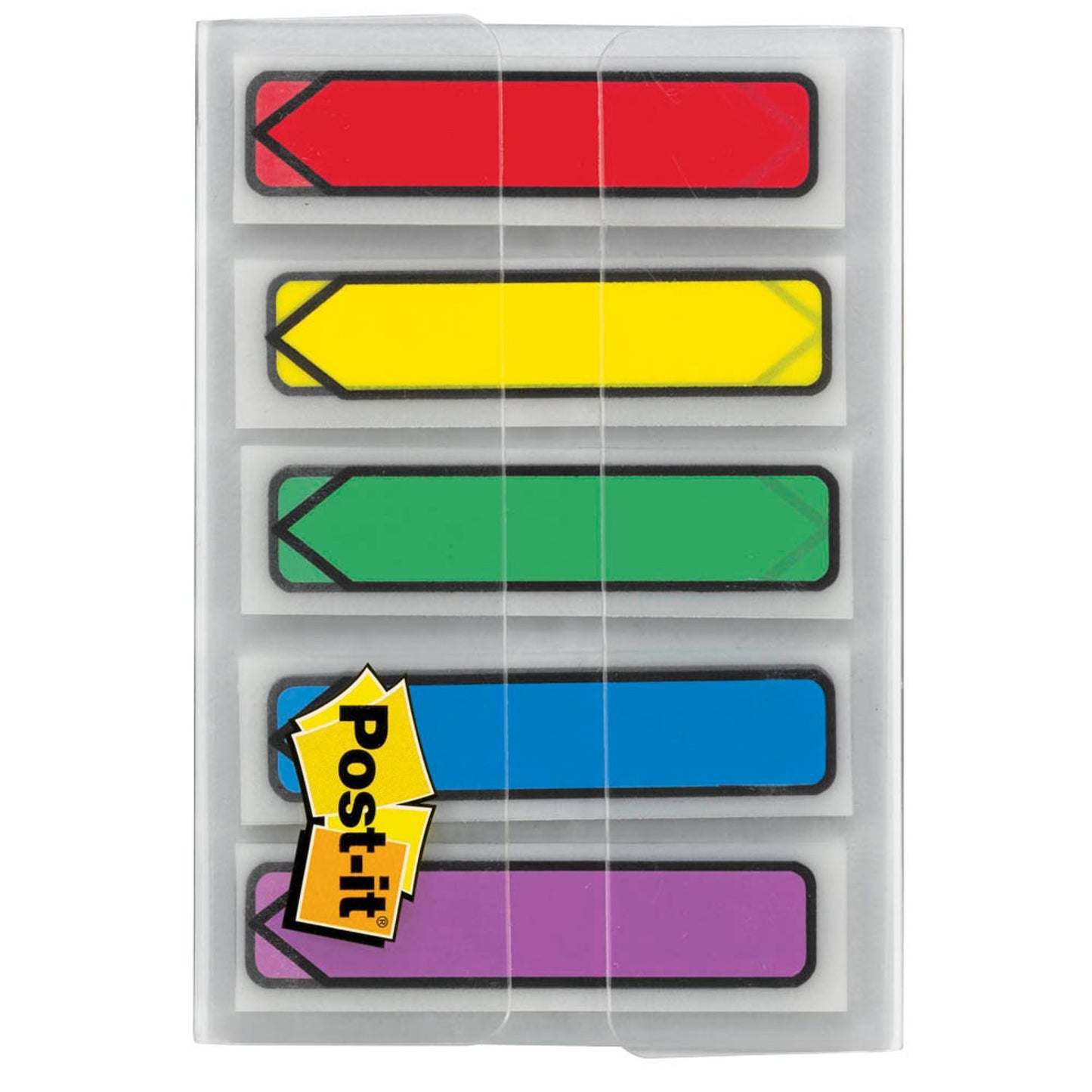 Post-it® Mini Haftmarker farbsortiert 5x 20 Streifen | 684ARR1 | 1 Pack = 5x 20 Streifen