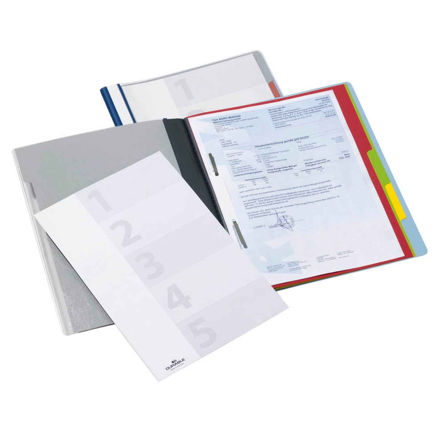 DURABLE Personalhefter DIVISOFLEX® Kunststoff blau 5 x kaufmännische Heftung | 255706
