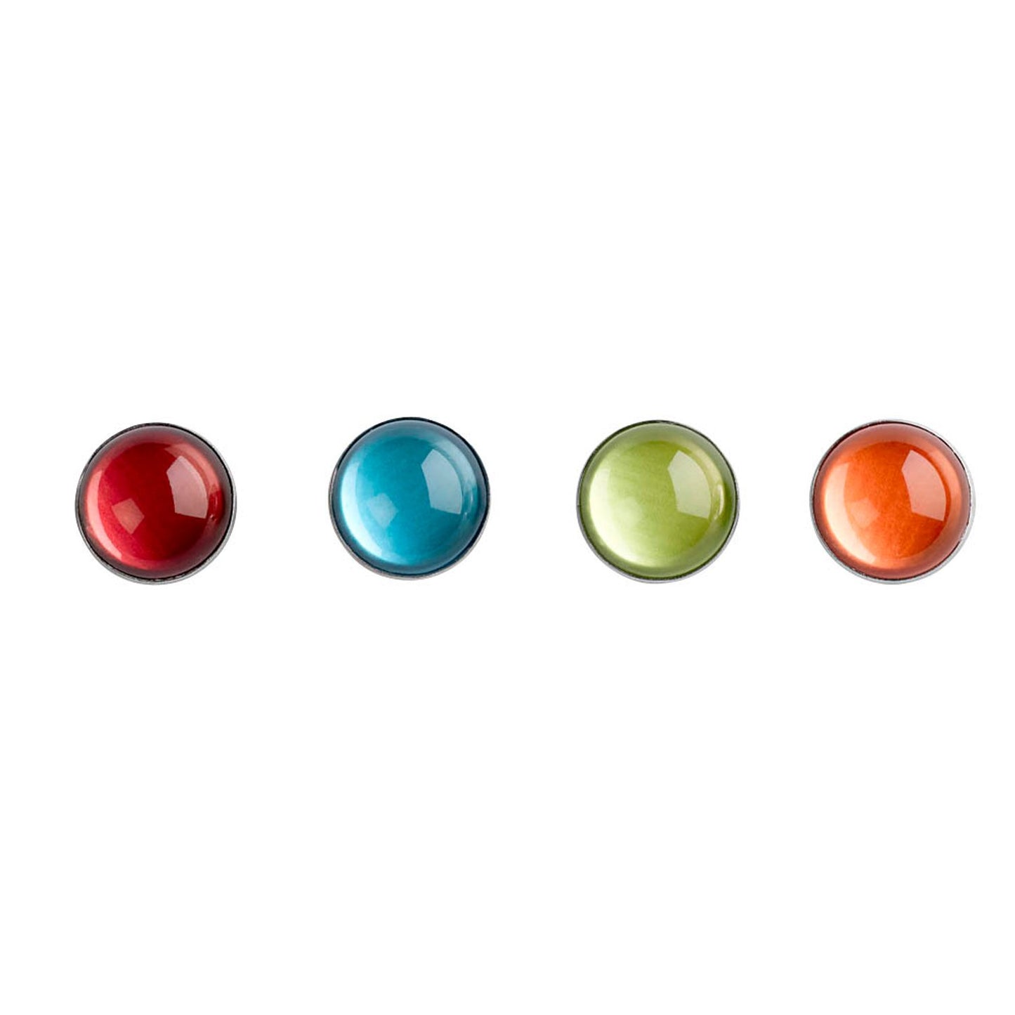 Zeller Color Magnete farbsortiert, Metall Ø 2,5 x 1,5 cm | 50036 | 1 Pack = 4 St.