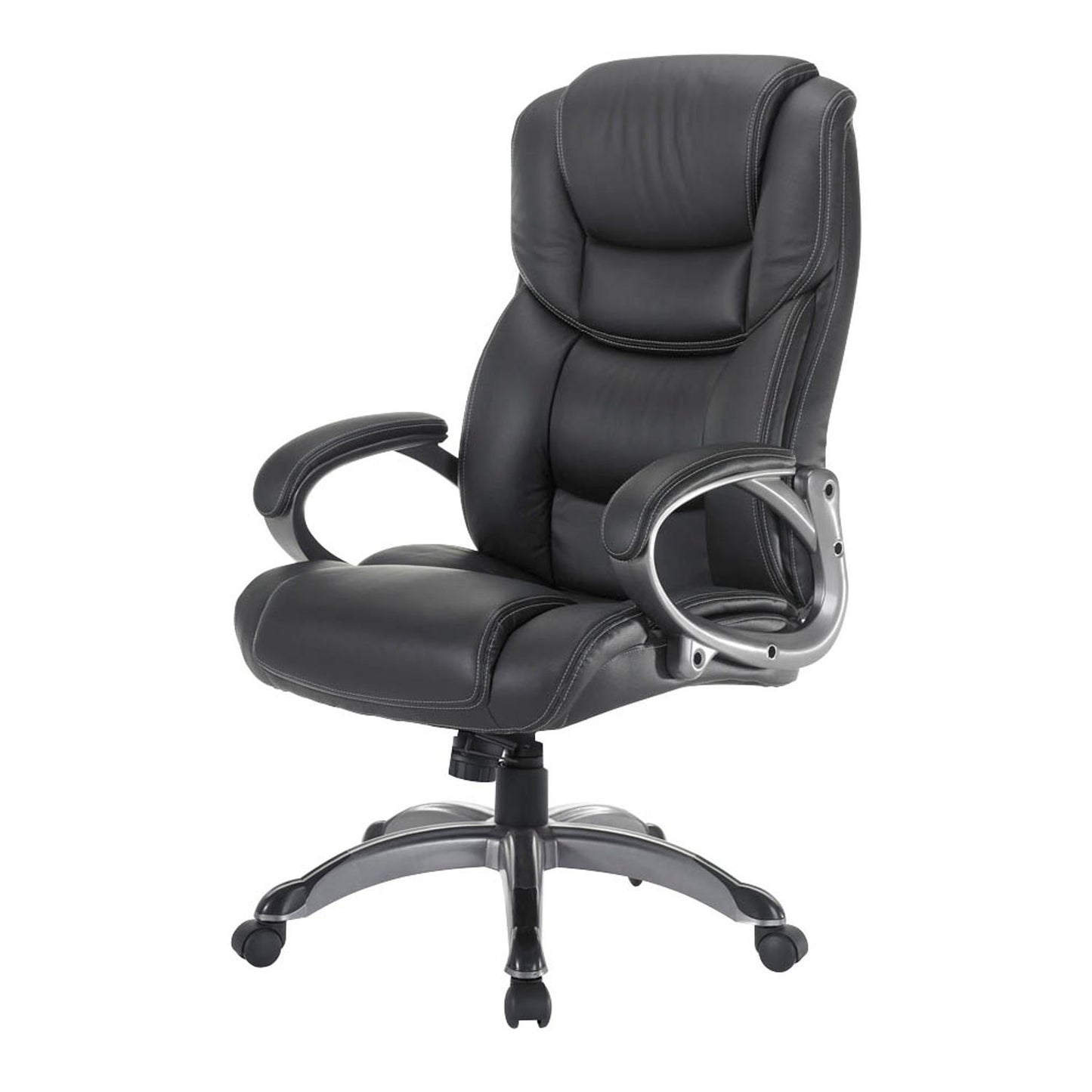 neutral XXL Chefsessel, Kunstleder schwarz, Gestell silber | BT-9142L