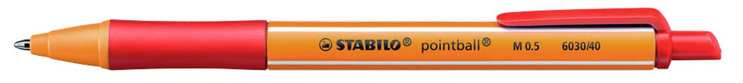 STABILO Kugelschreiber pointball orange, Schreibfarbe:,  St.