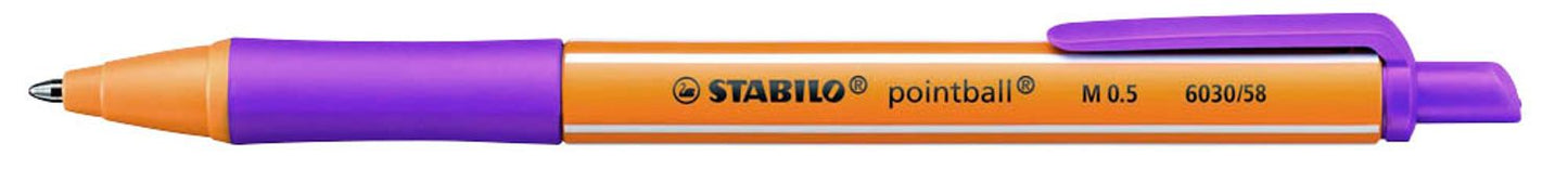STABILO Kugelschreiber pointball orange, Schreibfarbe:,  St.