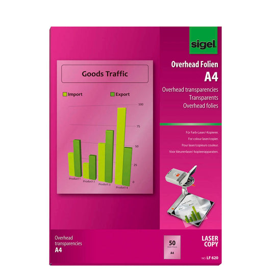 SIGEL Laserfolien klar | LF620 | 1 Pack = 50 St.