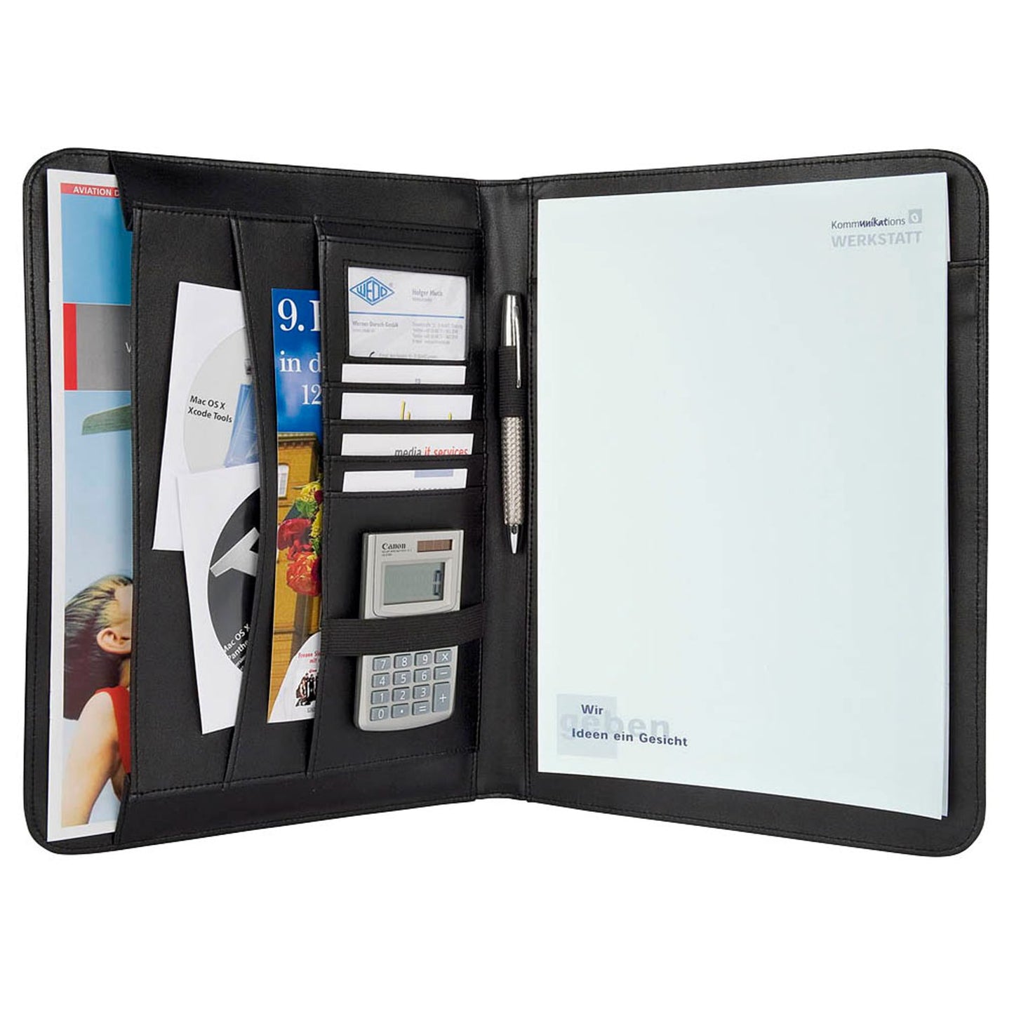 WEDO Konferenzmappe Elegance Kunstfaser DIN A4 schwarz | 585401
