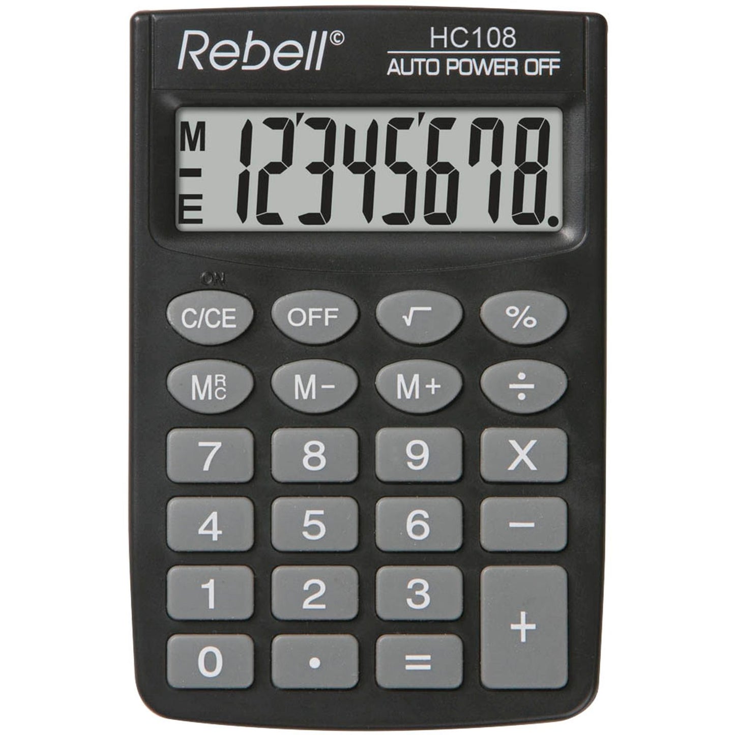 Rebell HC 108 Taschenrechner schwarz | RE-HC108 BX