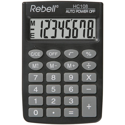 Rebell HC 108 Taschenrechner schwarz | RE-HC108 BX