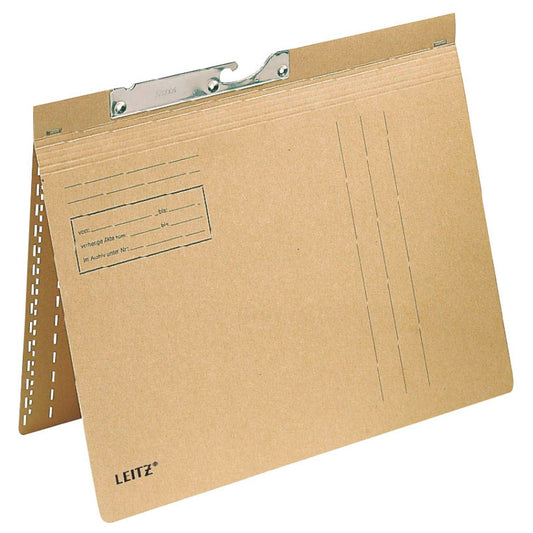 LEITZ Pendelhefter 2114 Karton naturbraun 1 x kaufmännische Heftung | 21140000 | 1 Pack = 50 St.