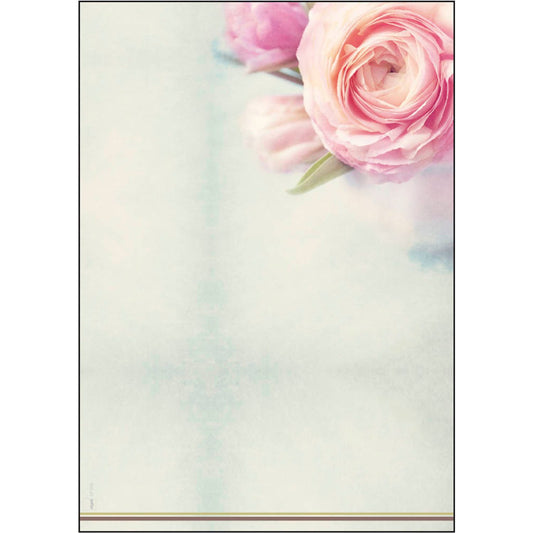 SIGEL Motivpapier Rose Garden Motiv DIN A4 90 g/qm | DP004 | 1 Pack = 50 Blatt