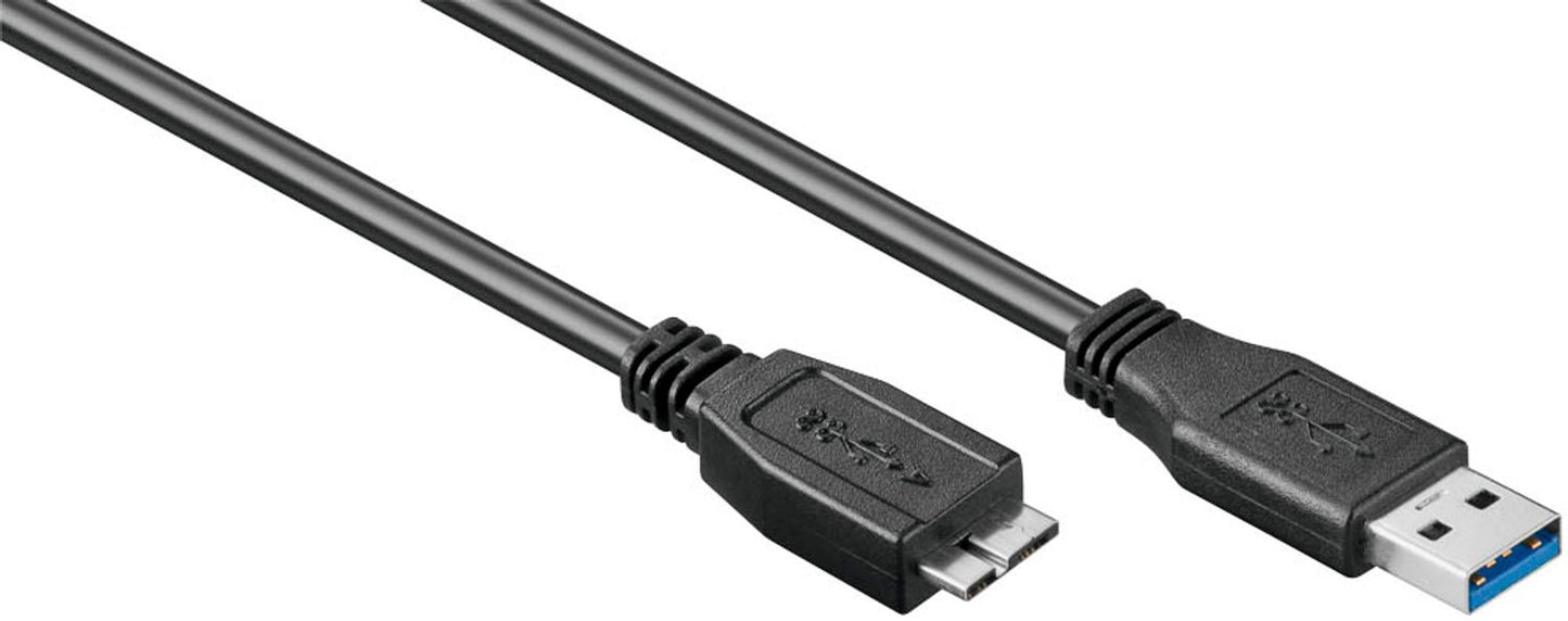 goobay USB 3.0 A/Micro USB 3.0 B Kabel schwarz, 1 St.