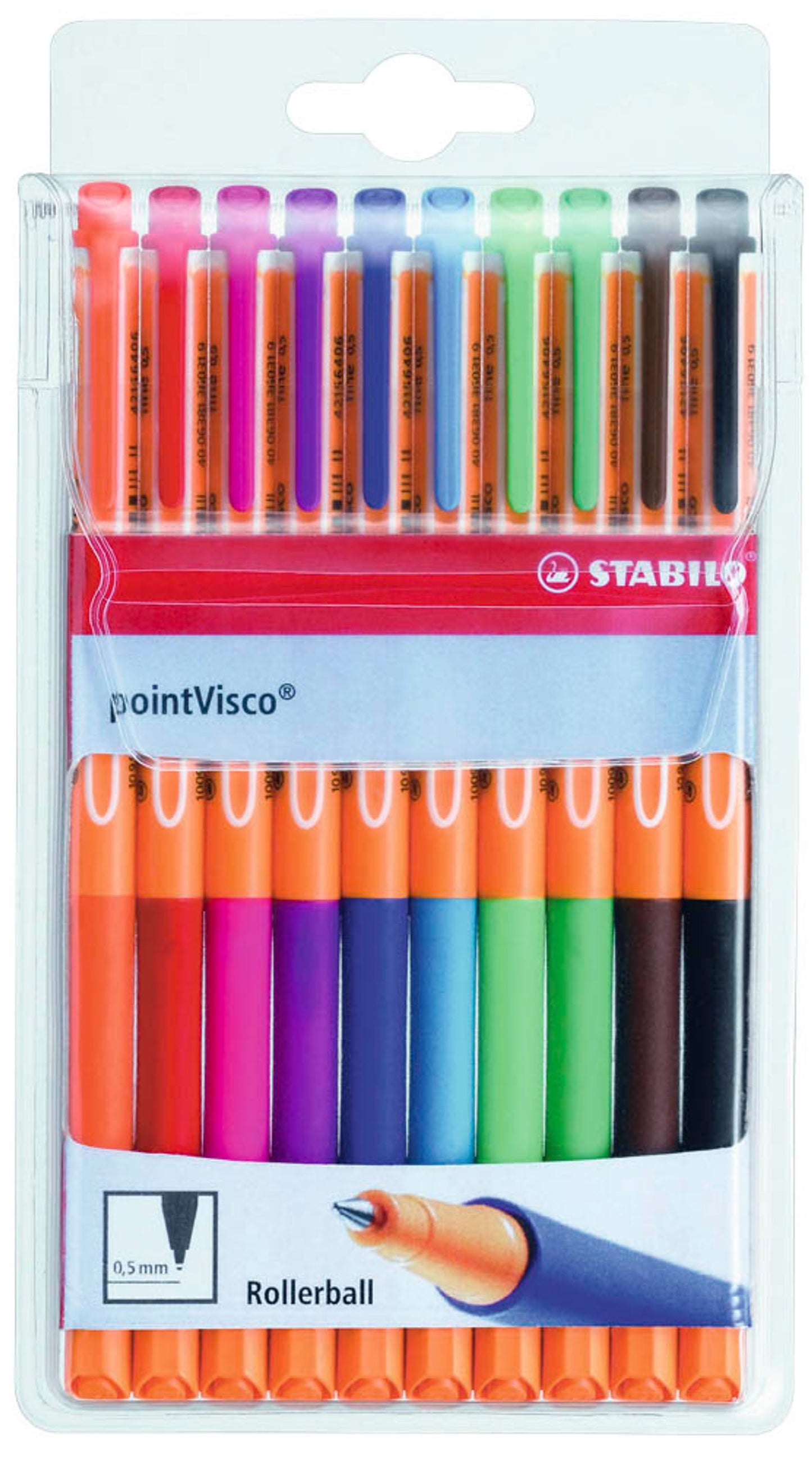 STABILO pointVisco Gelschreiber orange 0,5 mm, 10 St.