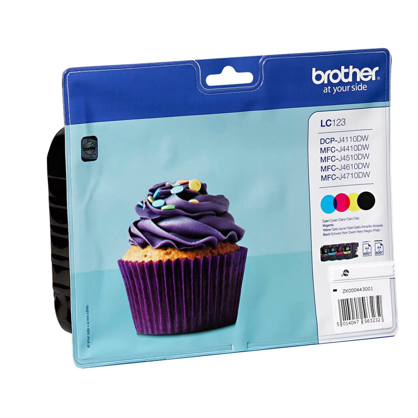 brother LC-123BK/C/M/Y schwarz, cyan, magenta, gelb Druckerpatronen, 4er-Set | LC123VALBP | 1 Pack = 4 St.