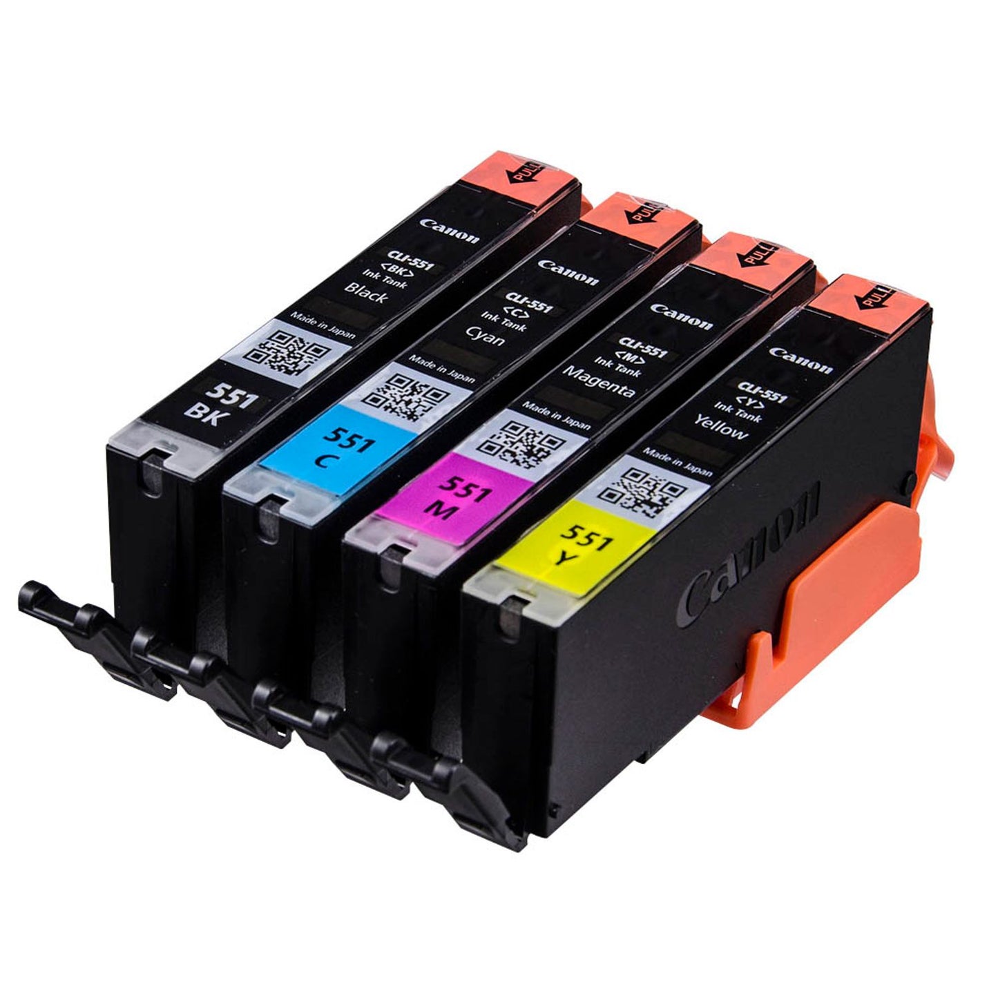 Canon CLI-551 BK/C/M/Y schwarz, cyan, magenta, gelb Druckerpatronen, 4er-Set | 6509B015 | 1 Pack = 4 St.