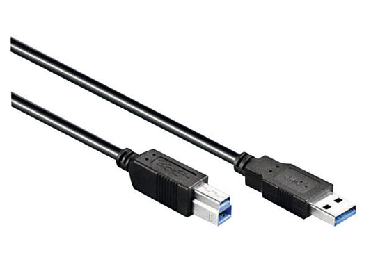 goobay USB 3.0 A/USB 3.0 B Kabel schwarz, 1 St.
