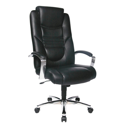 Topstar Chefsessel Soft Lux, Kunstleder schwarz, Gestell chrom | 8329D60