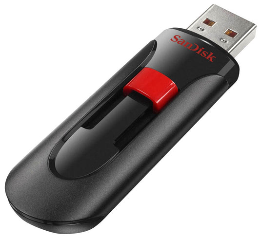 SanDisk USB-Stick Cruzer Glide schwarz, rot GB
