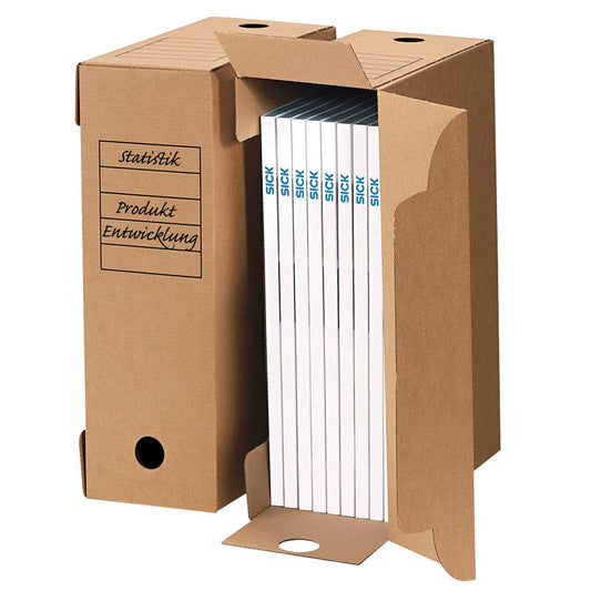 Top-Print Archivboxen braun 33,5 x 11,4 x 25,3 cm | 560K10 | 1 Pack = 10 St.