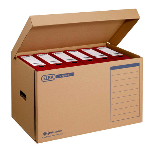 ELBA Archivcontainer tric system braun 54,5 x 36,0 x 32,0 cm | 100421143 | 1 Pack = 10 St.