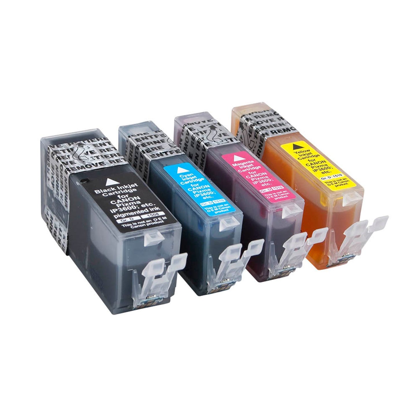 KMP C72V schwarz, cyan, magenta, gelb Druckerpatronen kompatibel zu Canon PGI-520 BK, CLI-521 C/M/Y, 4er-Set | 1508,0005 | 1 Pack = 4 St.