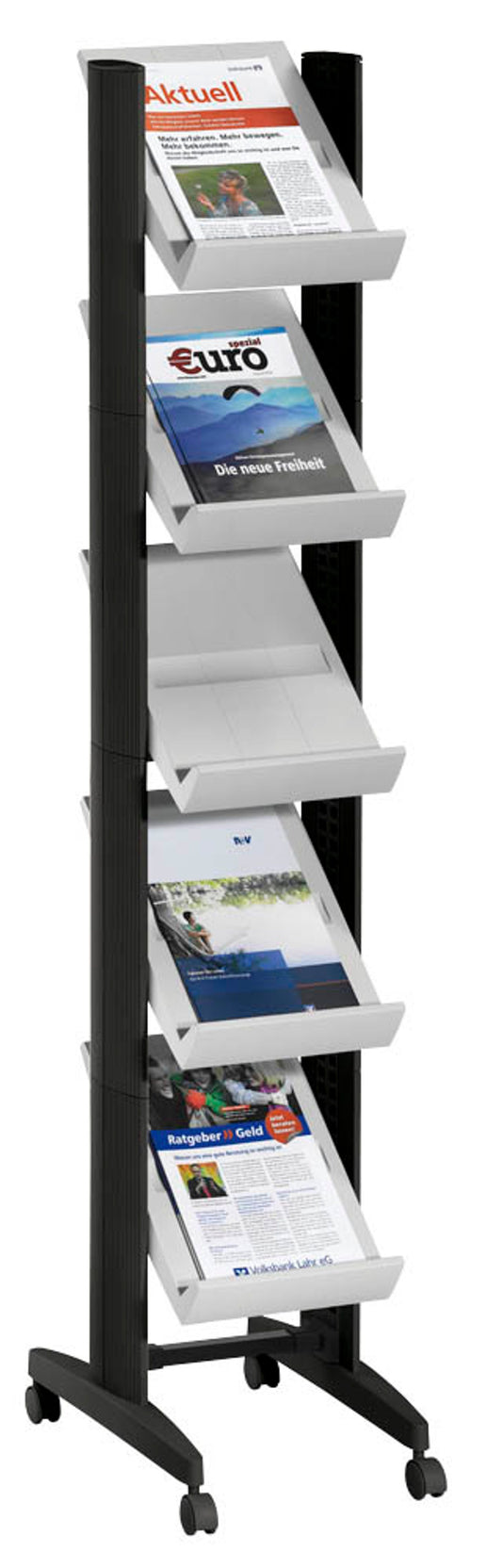 PAPERFLOW Prospektregal DIN A4 5 Fächer