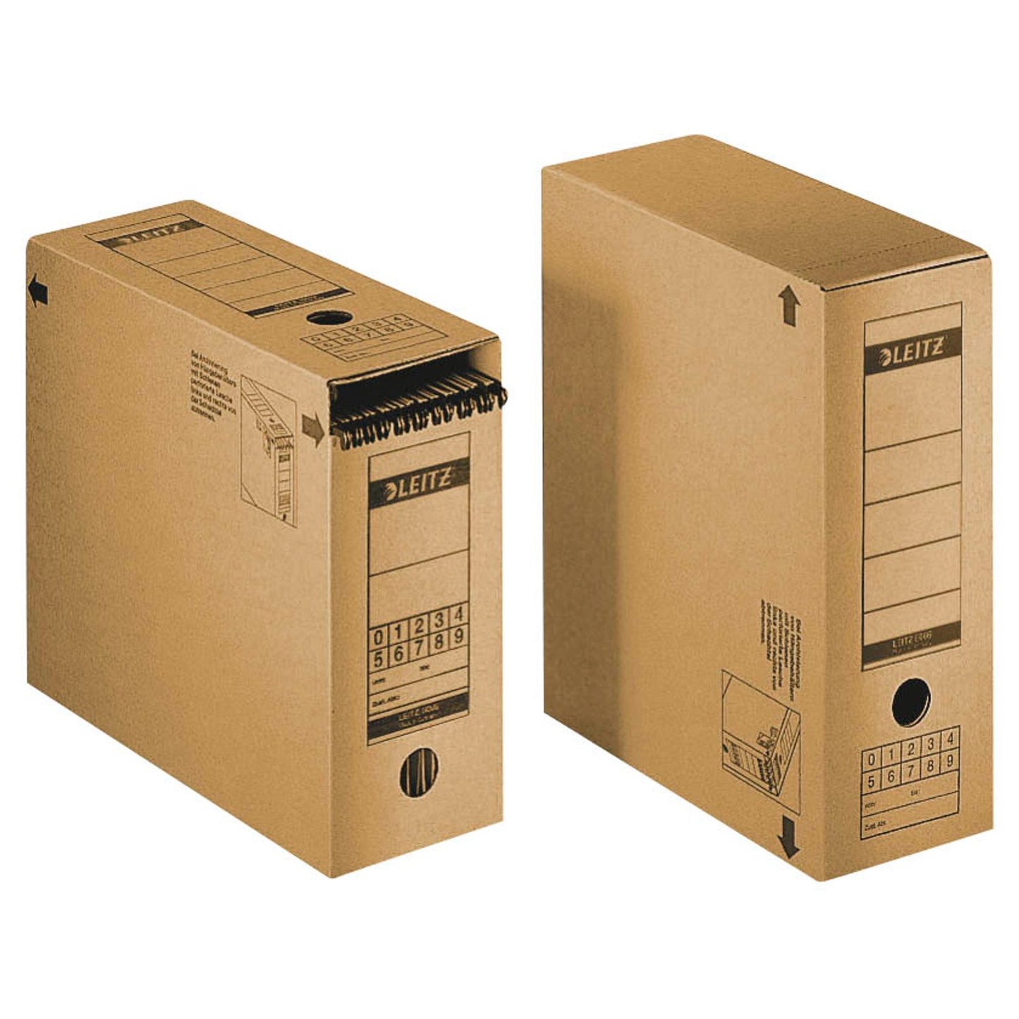 LEITZ Archivboxen braun 12,0 x 32,5 x 27,5 cm | 60860000 | 1 Pack = 10 St.