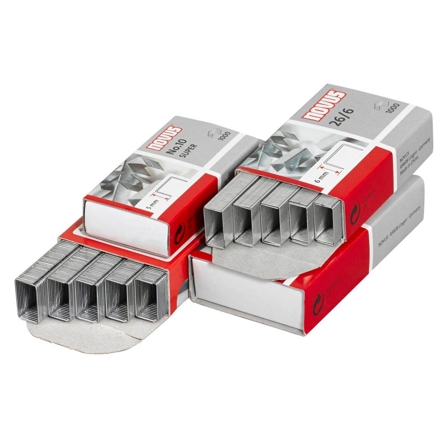novus Heftklammern 26/6 | 040-0056 | 1 Pack = 1.000 St.