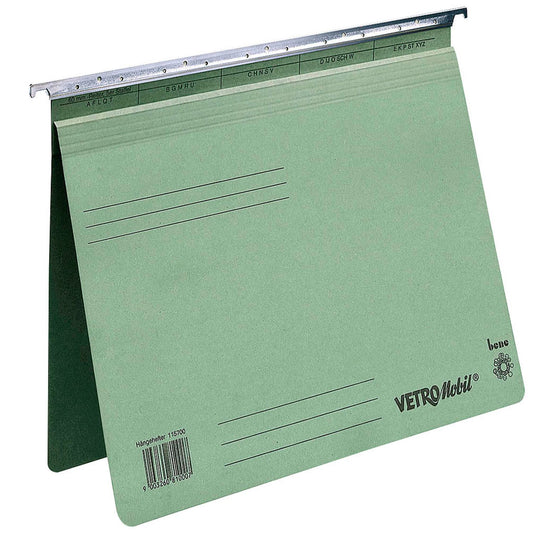 bene Hängehefter Vetro Mobil Karton moosgrün 1 x kaufmännische Heftung | 115700 | 1 Pack = 50 St.