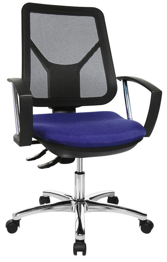 Topstar Bürostuhl Ergo Steel Net Stoff, Gestell chrom