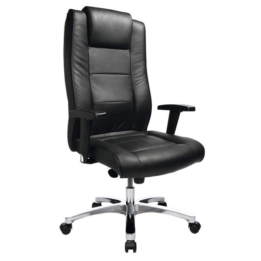 Topstar Chefsessel Chairman® 10, Leder schwarz, Gestell alu | NS29T A80