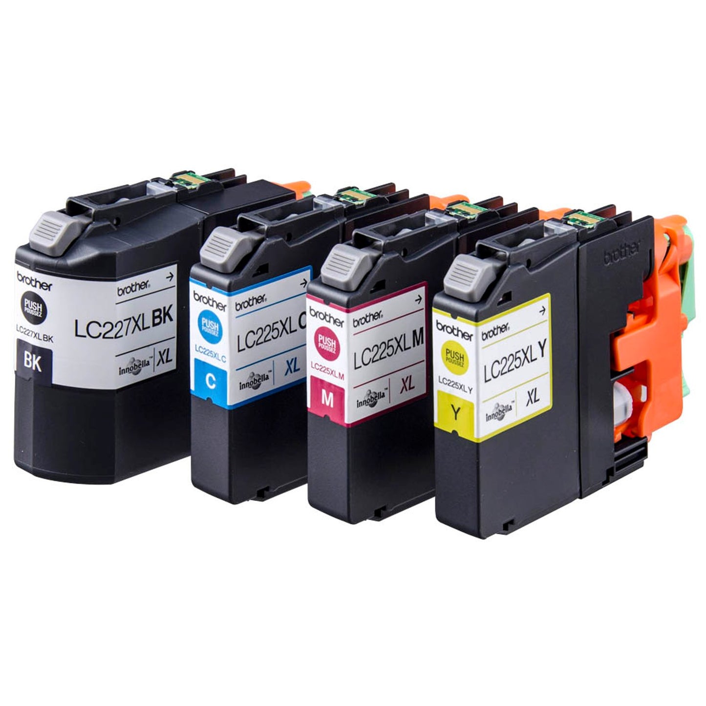 brother LC-227XL/LC-225XL schwarz, cyan, magenta, gelb Druckerpatronen, 4er-Set | LC227XLVALBP | 1 Pack = 4 St.