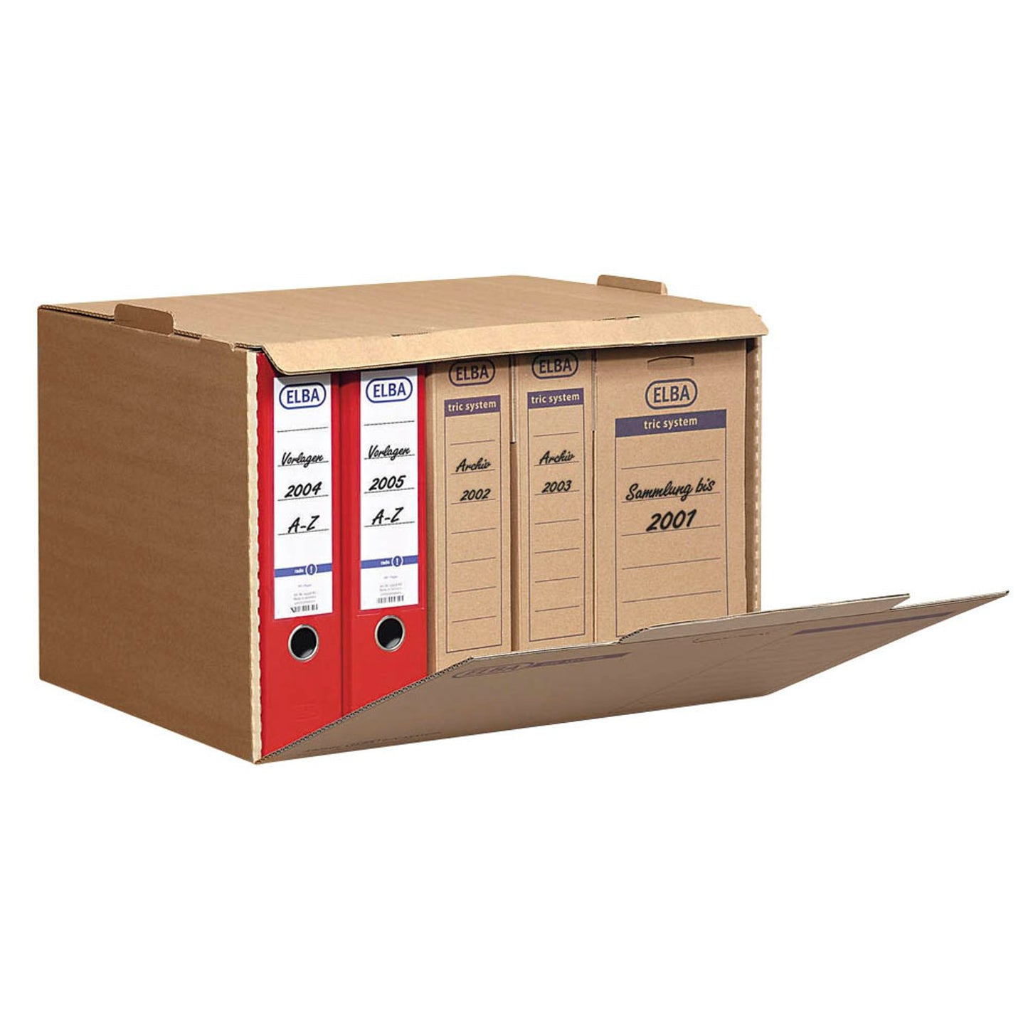 ELBA Archivcontainer tric system braun 51,0 x 36,0 x 33,0 cm | 100421093 | 1 Pack = 5 St.