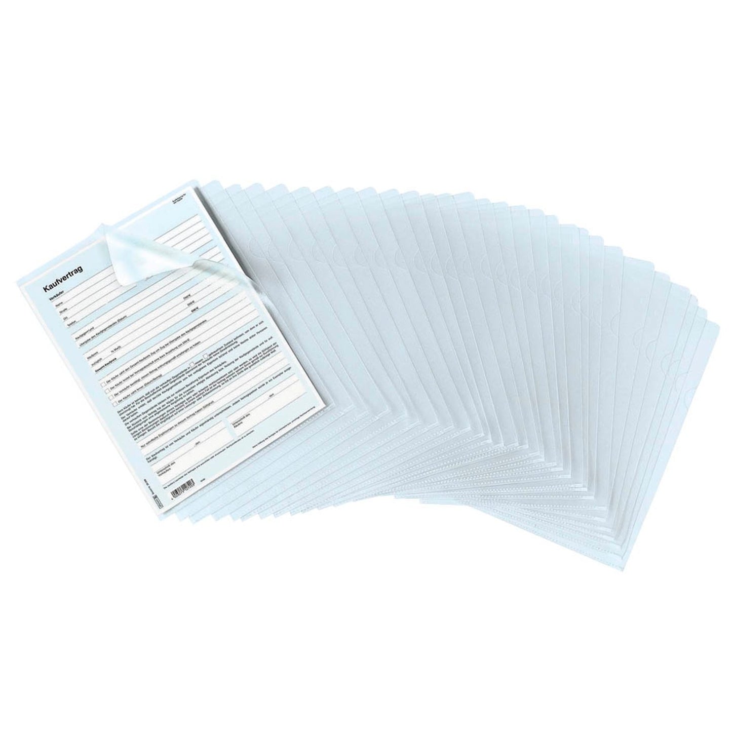 FALKEN Sichthüllen DIN A4 transparent genarbt 0,09 mm | 11297348 | 1 Pack = 100 St.