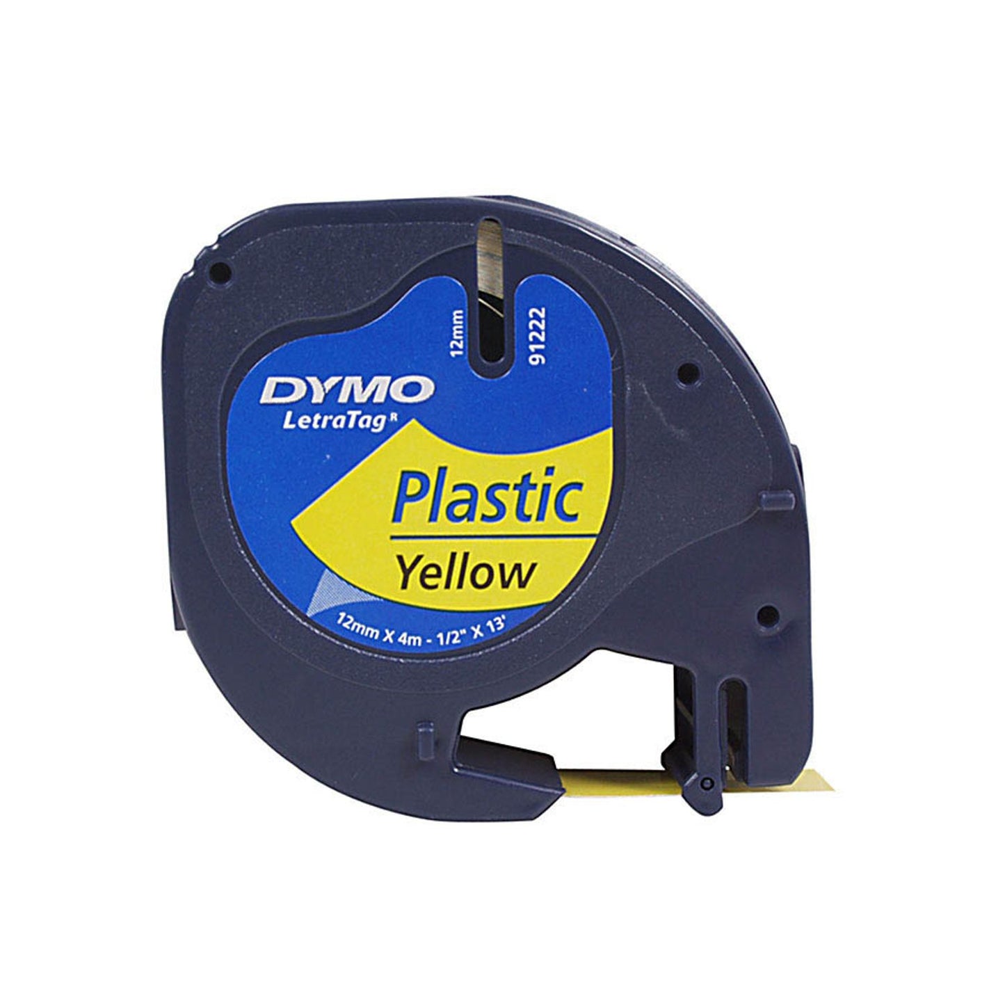 DYMO Schriftband LetraTag 91222 , 12 mm schwarz auf gelb | S0721620