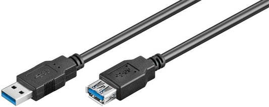 goobay USB 3.0 A Kabel schwarz, 1 St.