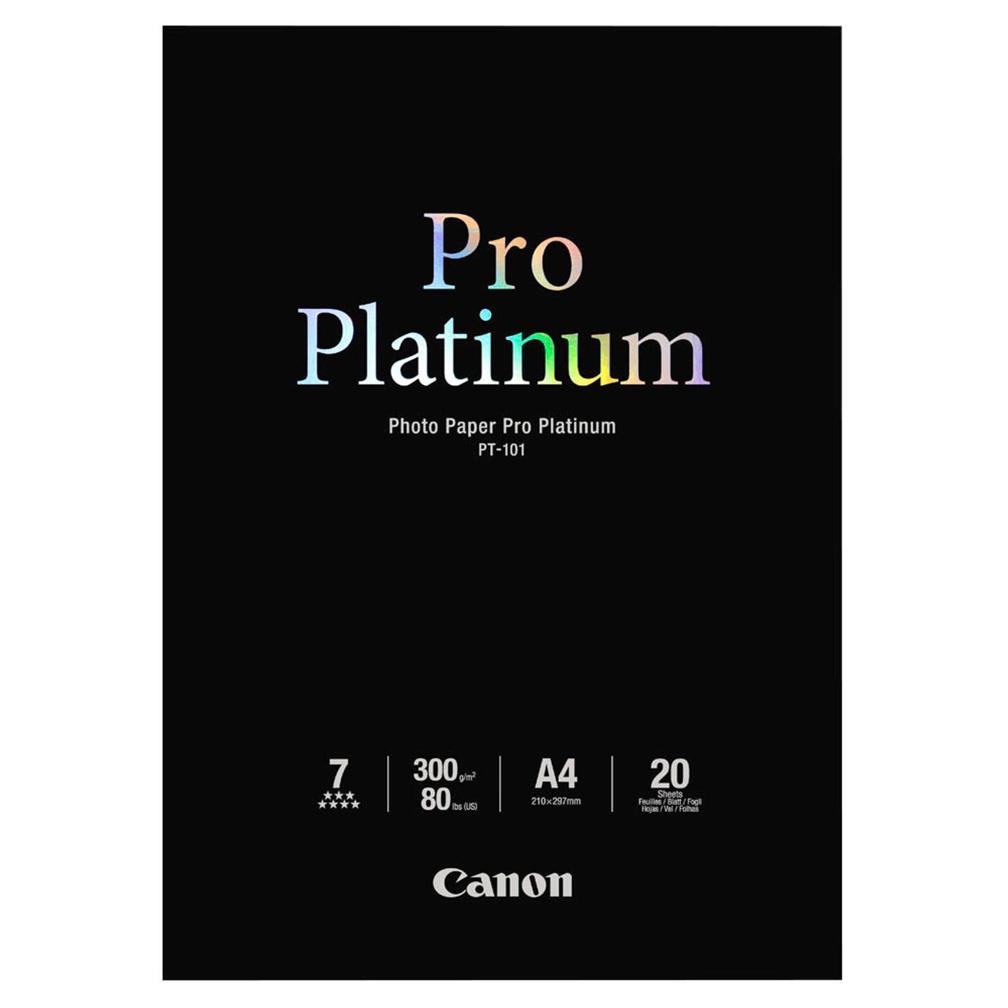 Canon Fotopapier PT-101 DIN A4 glänzend 300 g/qm | 2768B016 | 1 Pack = 20 Blatt
