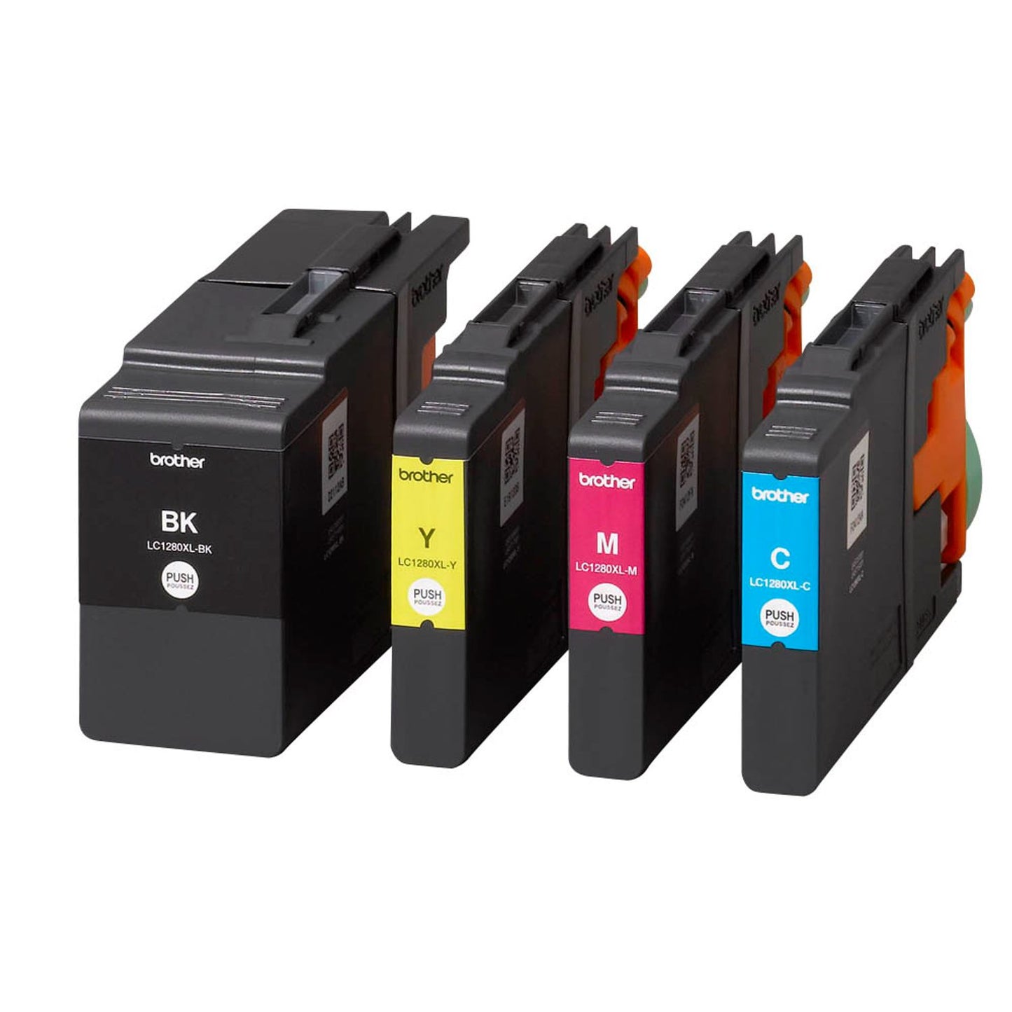 brother LC-1280XLBK/C/M/Y schwarz, cyan, magenta, gelb Druckerpatronen, 4er-Set | LC1280XLVALBP | 1 Pack = 4 St.