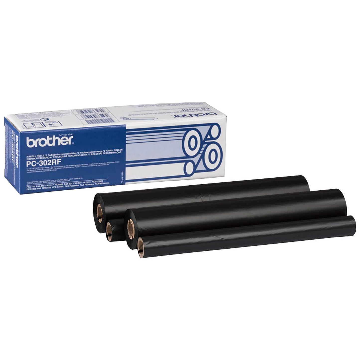 brother PC-302RF schwarz Thermo-Druckfolien | PC302RF | 1 Pack = 2 Rollen