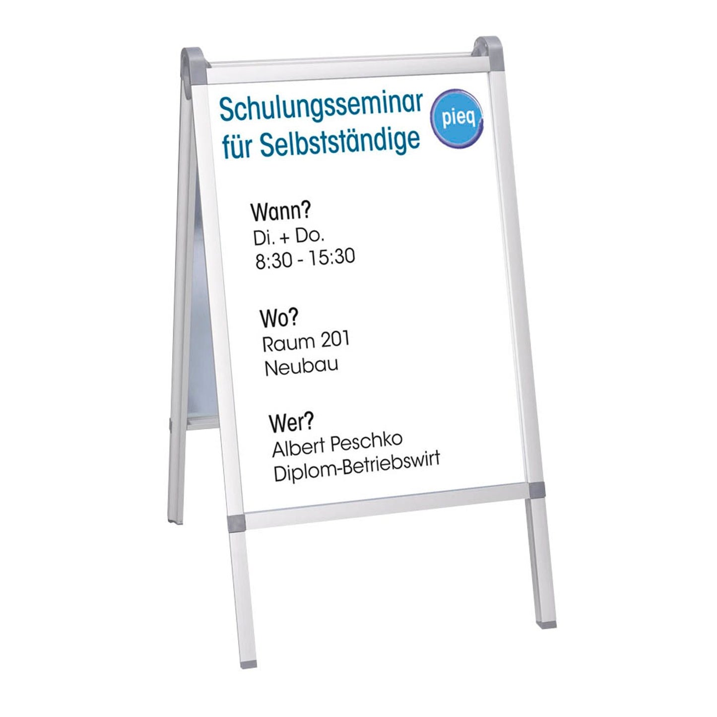 Showdown® Displays Kundenstopper Prime silber DIN A1 2 Fächer | ZPZA1